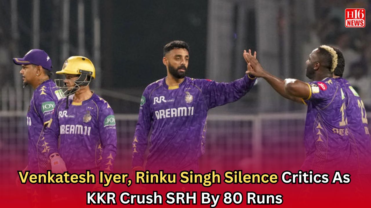 Venkatesh Iyer, Rinku Singh Silence Critics As KKR Crush SRH By 80 Runs